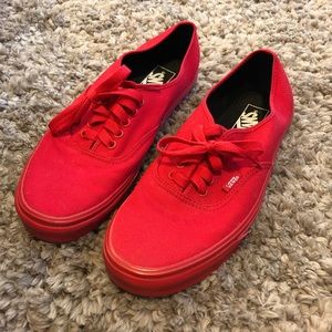VANS Authentic Skate Shoe in Red